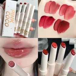 1Pcs Water-light Lip Glaze Mirror Glitter Lip Tint Long Lasting Moisturising Love Heart Shape Solid Lipstick Pen Lips Make Up
