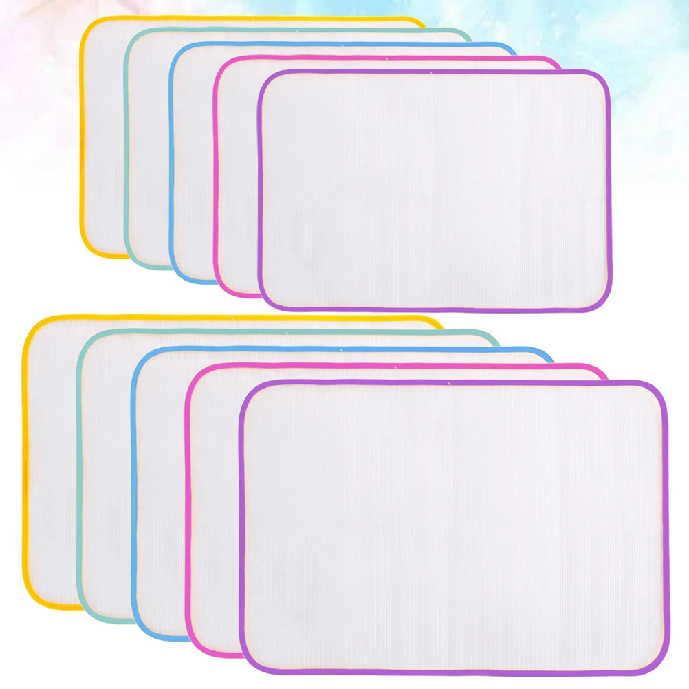 

10pcs Heat Resistant Mat Foldable Pad For Home Non- Resistant Board Cover Mesh Ironing Felt Ironing