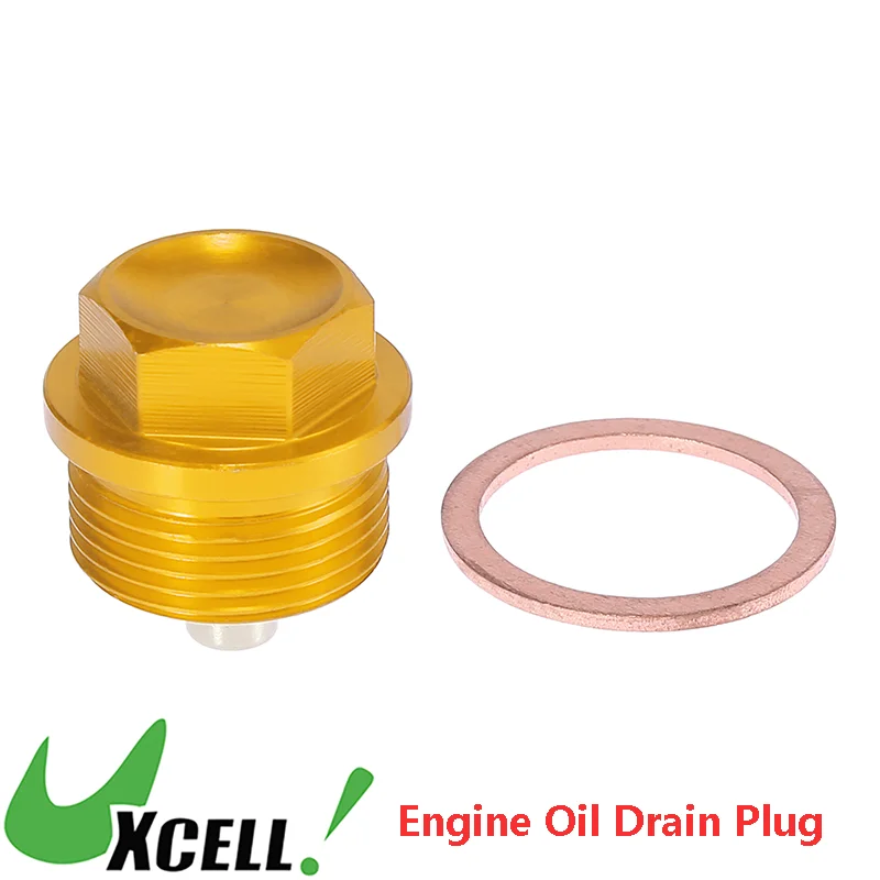 UXCELL M24 x 1.5 Magnetic Oil Drain Plug Sump Drain Nut Universal Vehicle Oil Drain Bolt Screw With Gasket Auto Replacement