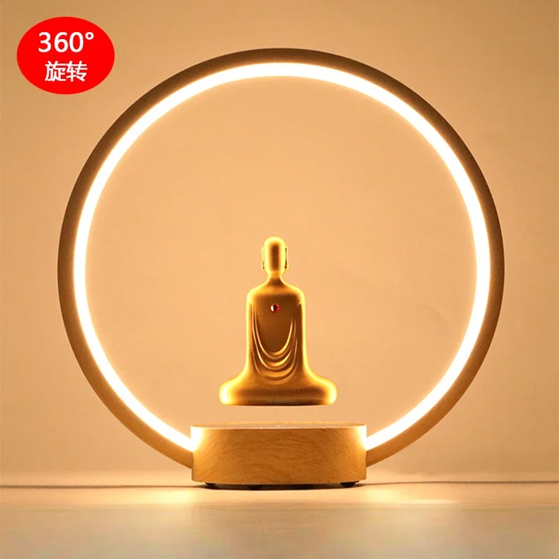 Magnetic levitation ring light ornament