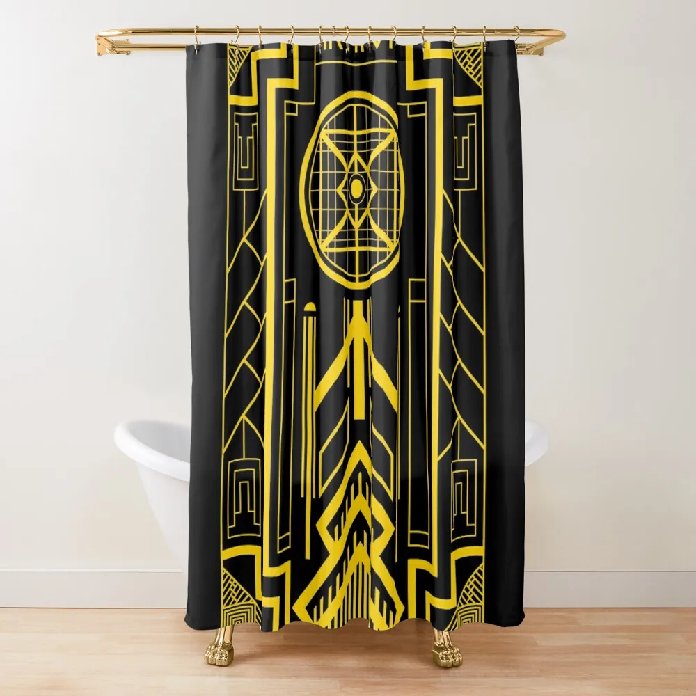 Star Trek - Art Deco Enterprise Shower Curtain Funny Shower Waterproof Shower And Anti-Mold Bath Curtain