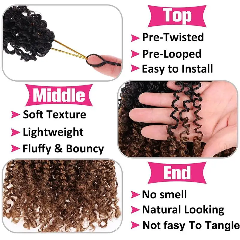 Realistischer Afro-Kinky-Curly-Pferdeschwanz, 8 Zoll, spiralförmige synthetische Haarverlängerung für Frauen, schnelle Veränderung – Detail 6