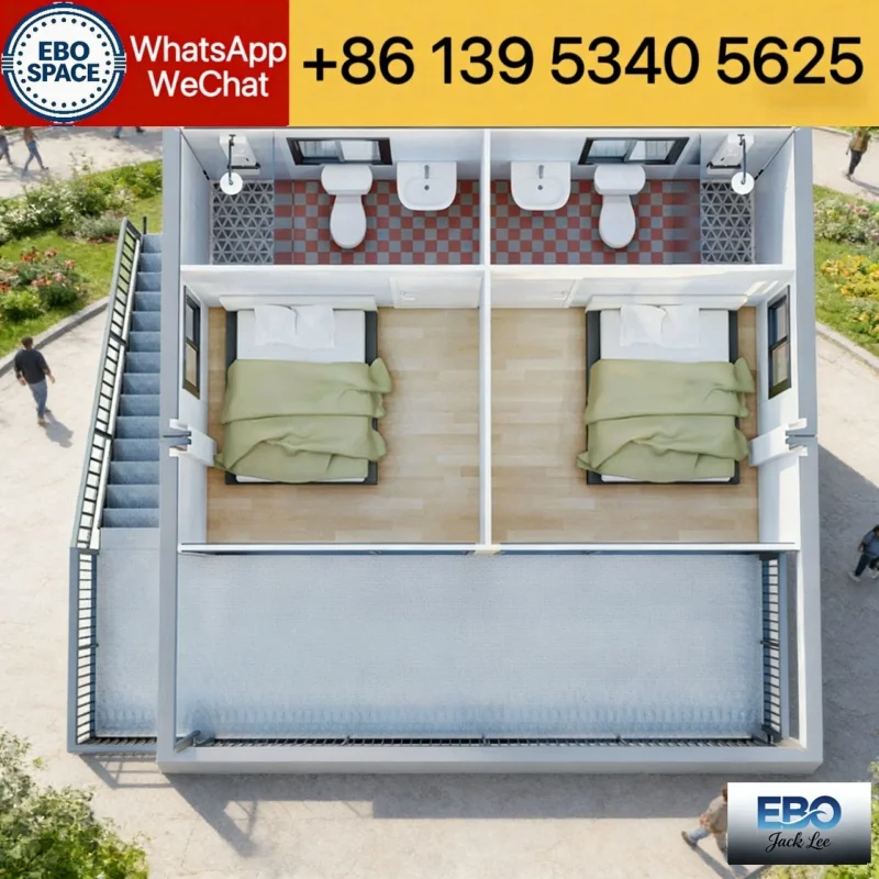 Outdoor cabin 30ft modular foldable prefab container house villa waterproof long lifespan system with kitchen bathroom install
