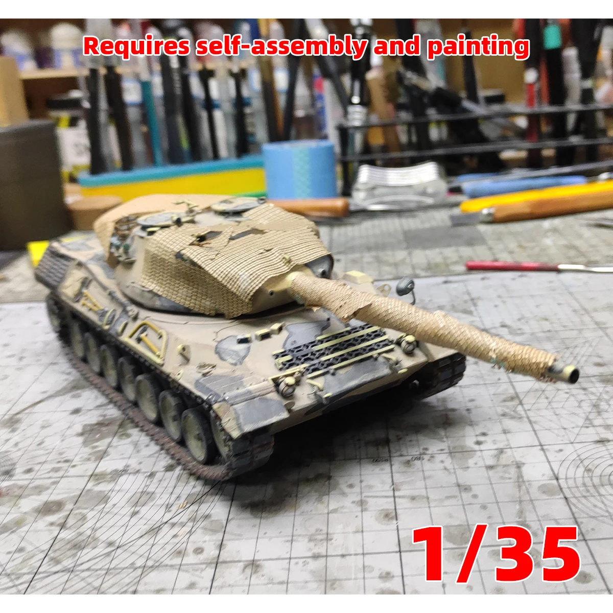 Anti-Stretch-Beschichtungspapier Tarnnetz für Modellpanzer Gepanzerte Fahrzeuge Militär-Miniatur-Diorama 1/48 1/72 1/35 – Detail 1