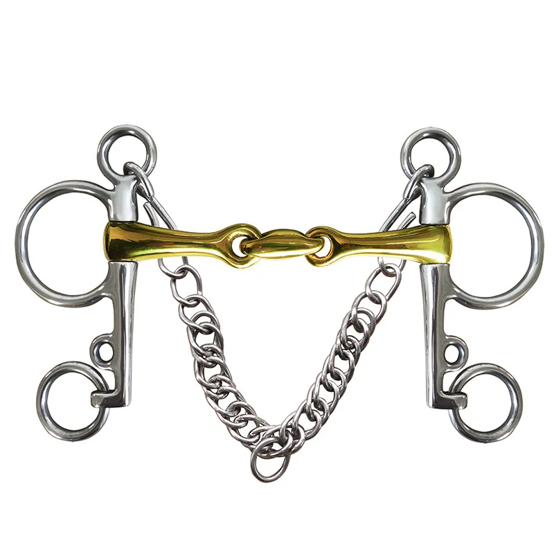 Stainless Steel Horse Bit Silicone Copper Mouth Anti-Rust Anti-Peeling Equestrian Equipment