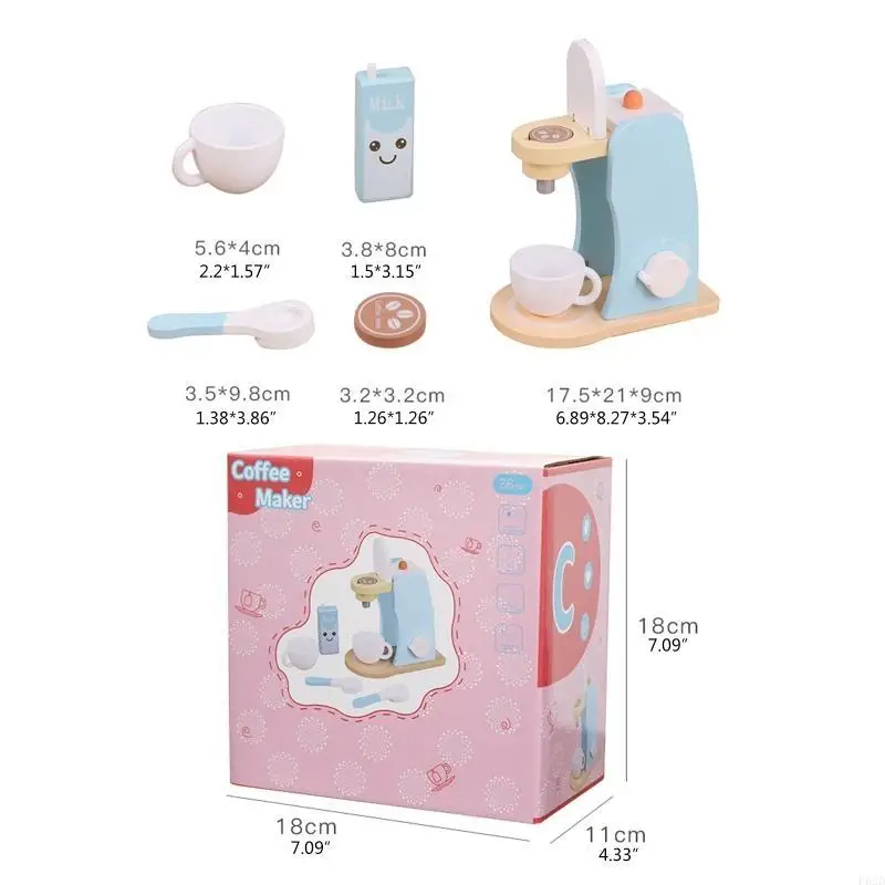 F62D子供のキッチンエスプレッソコーヒーメーカー＆ACCSインタラクティブファミリーアクティビティおもちゃ