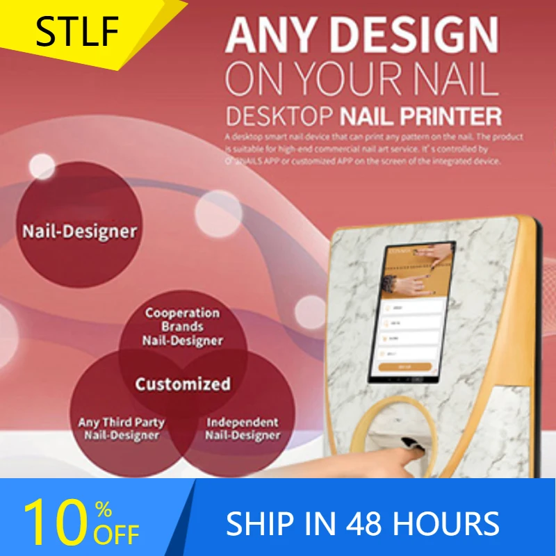 

STLFПрофессиональный принтер для ногтей Интеллектуальная 3D цифровая машина для печати ногтей для салона дизайна ногтей