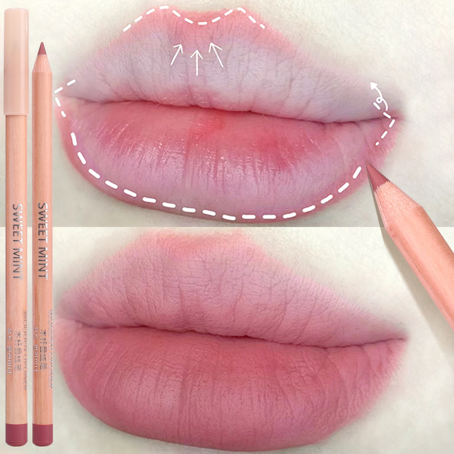 Matte Lipliner Pencil Waterproof Outline The Lips Contour Lipstick Long Lasting Natural Nude Brown Pink Lip Liner Korean Makeup