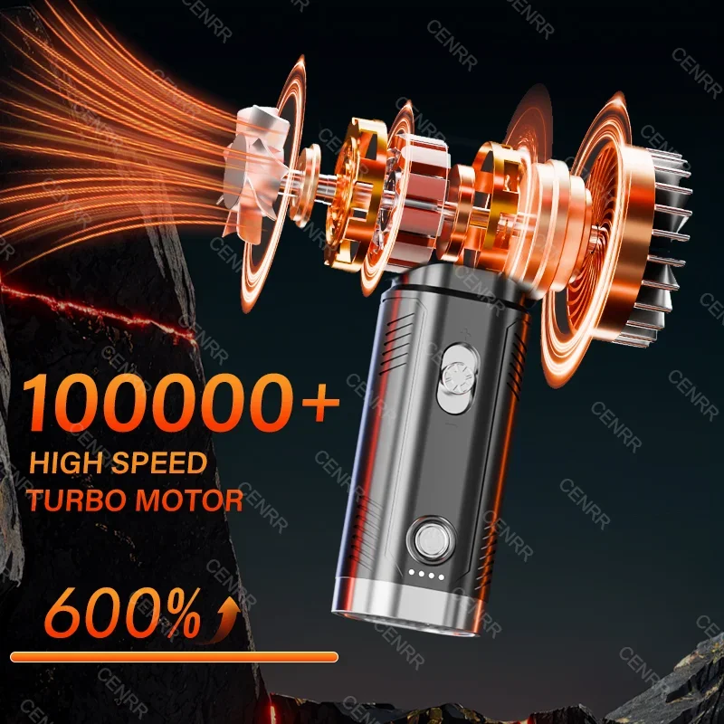250000RPM Turbo Fan High Power Turbo Jet Fan Brushless Dust Blower ar Vacuum CleanerCleaning Tool Air Duster Handheld Air Blower