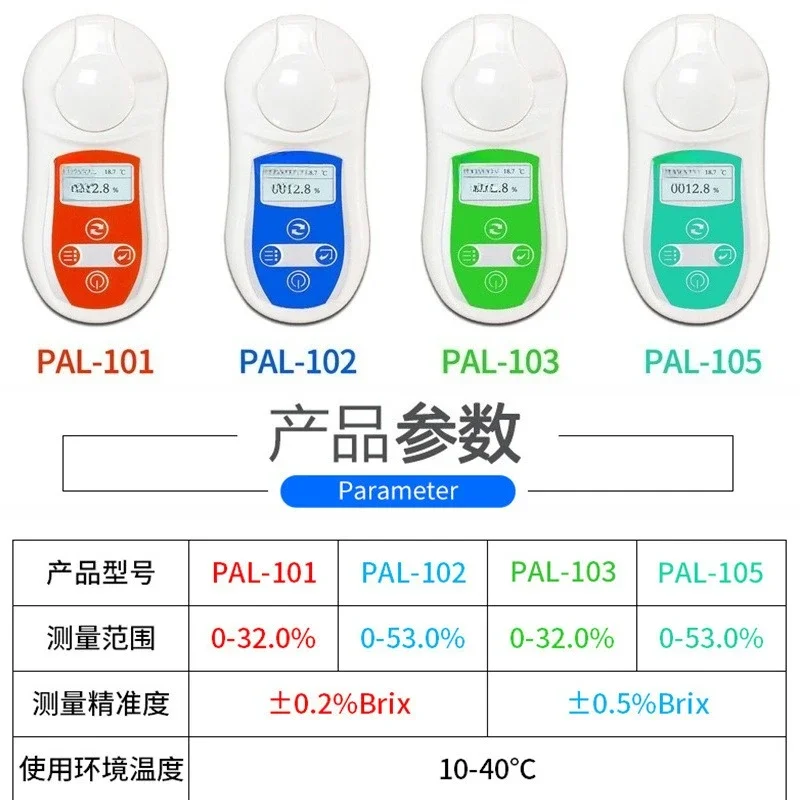 Digital sugar meter PAL-101/102/103/105 refractometer Fruit sweetness meter, test instrument