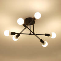Industrial Ceiling Light, Sputnik E27 Ceiling Lamp, 6 Arms Vintage Creative Home Chandelier for Bedroom,Bulbs Not Included