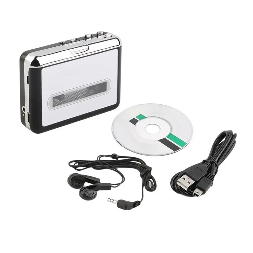 

USB Cassette Capture Tape Professional Lightweight MP3 Player Cassette Player Converter Practical Recorder Home Travel As Shown