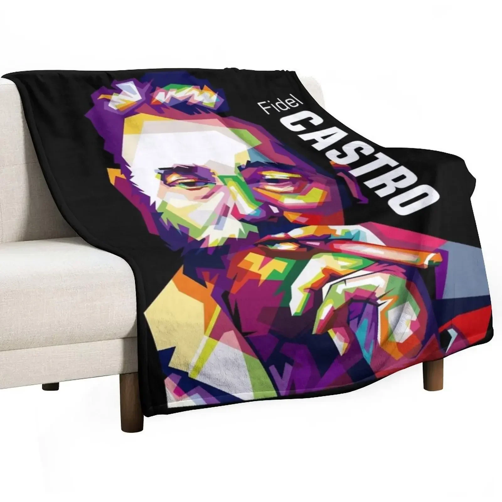 Fidel Castro Throw Blanket Soft Plush Plaid Summer Beddings Plaid for babies Multi-Purpose Designers Blankets