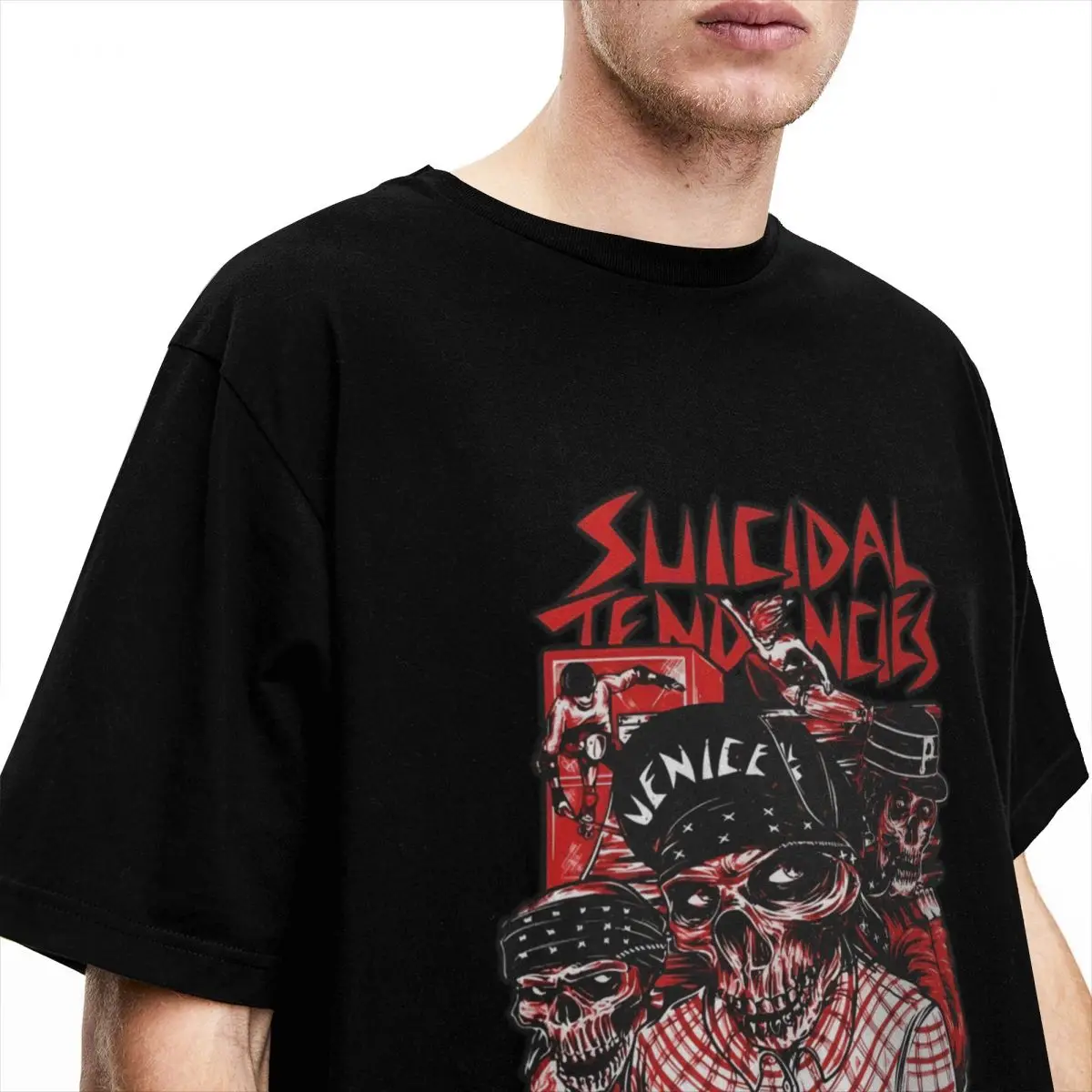 Suicidal Tendencies Band Men Women\'s T Shirts Heavy Metal Cool Tee Shirt Short Sleeve Crewneck T-Shirts 100% Cotton All Seasons