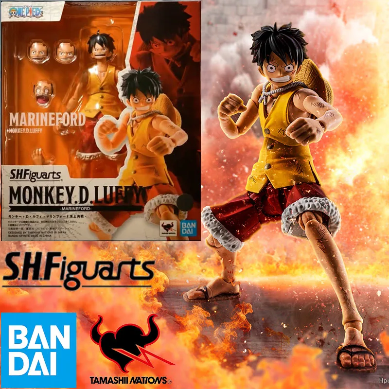 

Коллекционная подвижная фигурка Bandai S.H.Figuarts One Piece Monkey D. Луффи: Битва на Маринфорде, из ПВХ и АБС, выпуск 2026 года
