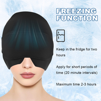 Migraine Relief Hat Headache Ice Cap Full Head Cold Compress Hat with Removable Eye Mask Head Heat Treatments Hat for Men Women