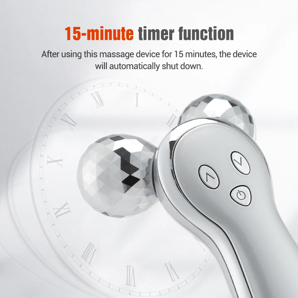 Micro-corrente vibrazione 3D Face Roller Massager EMS Microcurrent Face Lift Device Facial 4D Roller Y Shape Rotating Machine