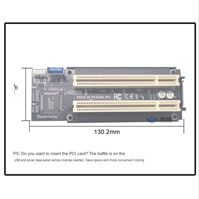 Mini Pci-E To Dual Pci Express X1 To Dual Pci Riser Card High Efficiency Adapter Converter for Desktop Pc Asm1083 Chip