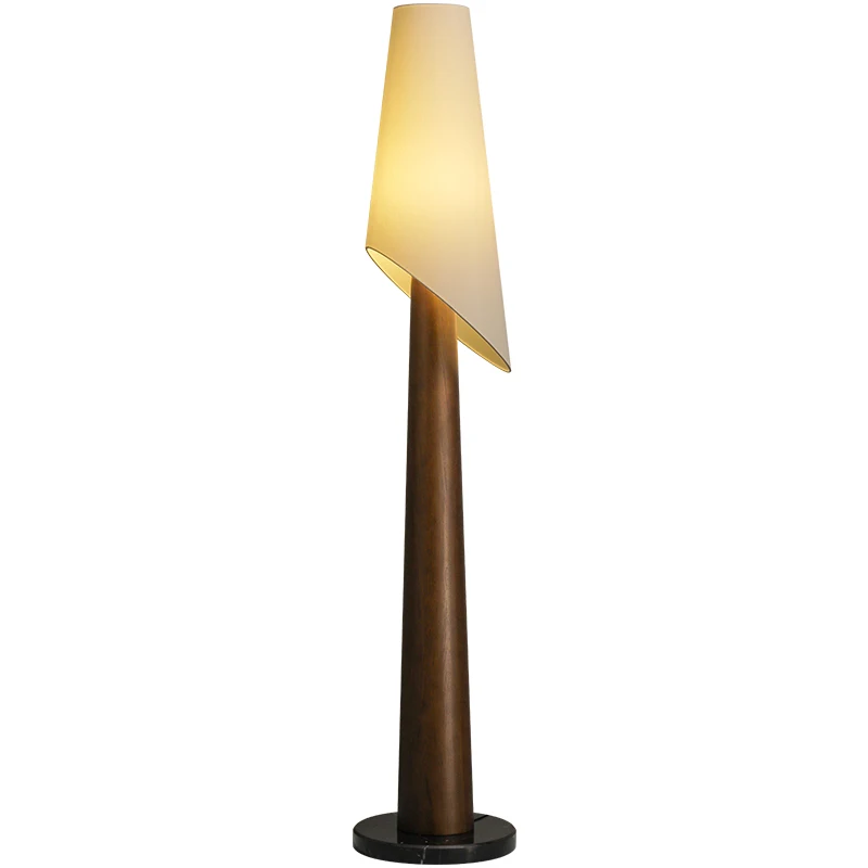 

Medieval style floor lamp solid wood living room bedroom decoration designer atmosphere large lamp