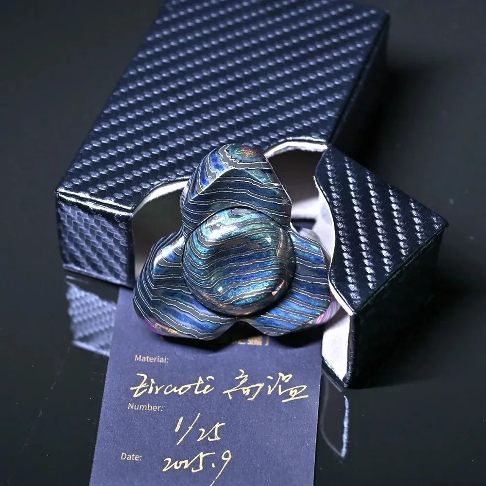 TIERI EDC plume de paon Fidget Spinner gyroscope Fidget jouets pour adultes accessoires de bureau accessoires de bureau en métal