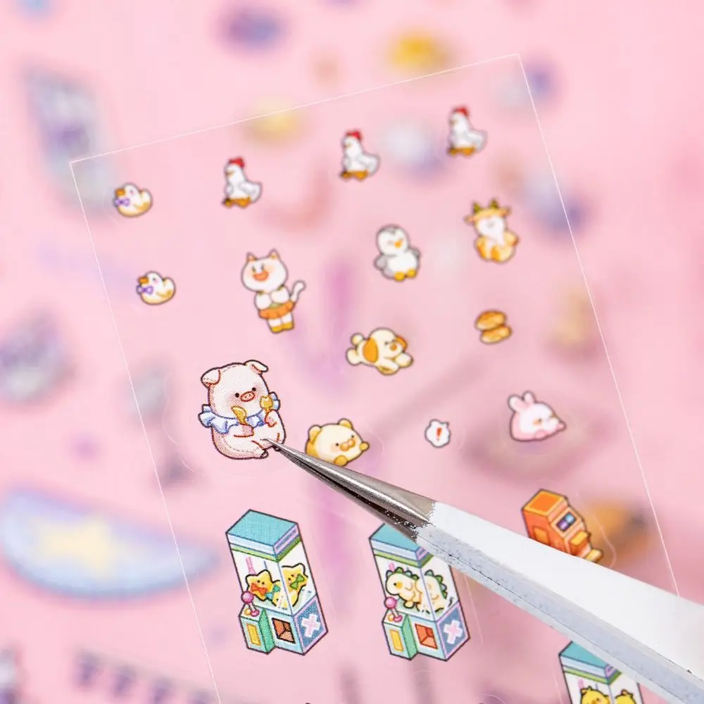 Fun PET Die-Cut Scene Sticker Decompression Visual Stacking Miniature Scenery Collection Volume Game Stickers Miniature Display