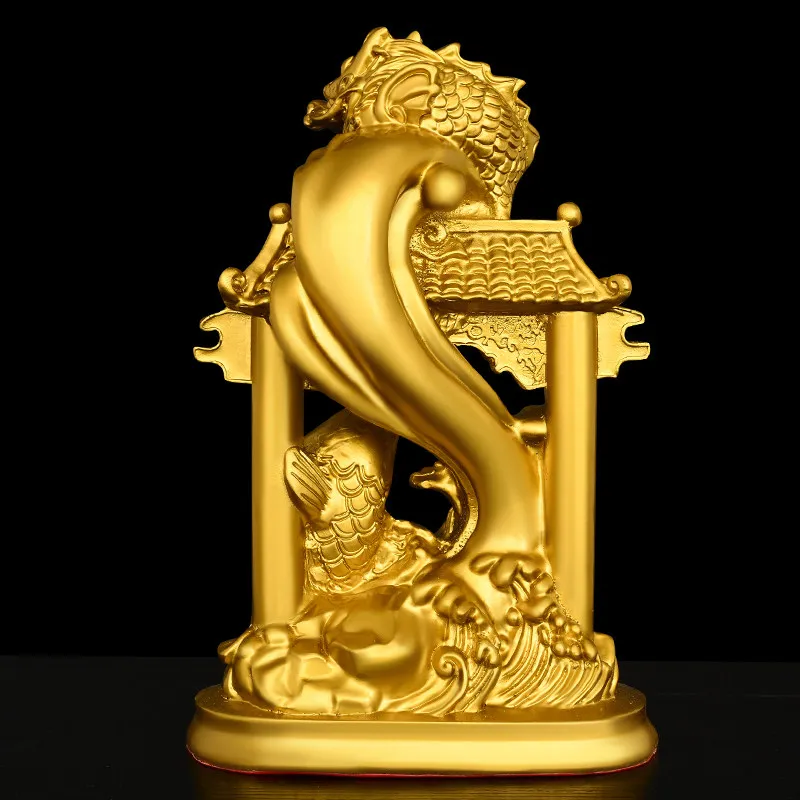 Brass Fish Jumping Gantry Decoration Year by Year Fish Carp Jumping Gantry Relocation and Opening Step by Step Decoration Gift