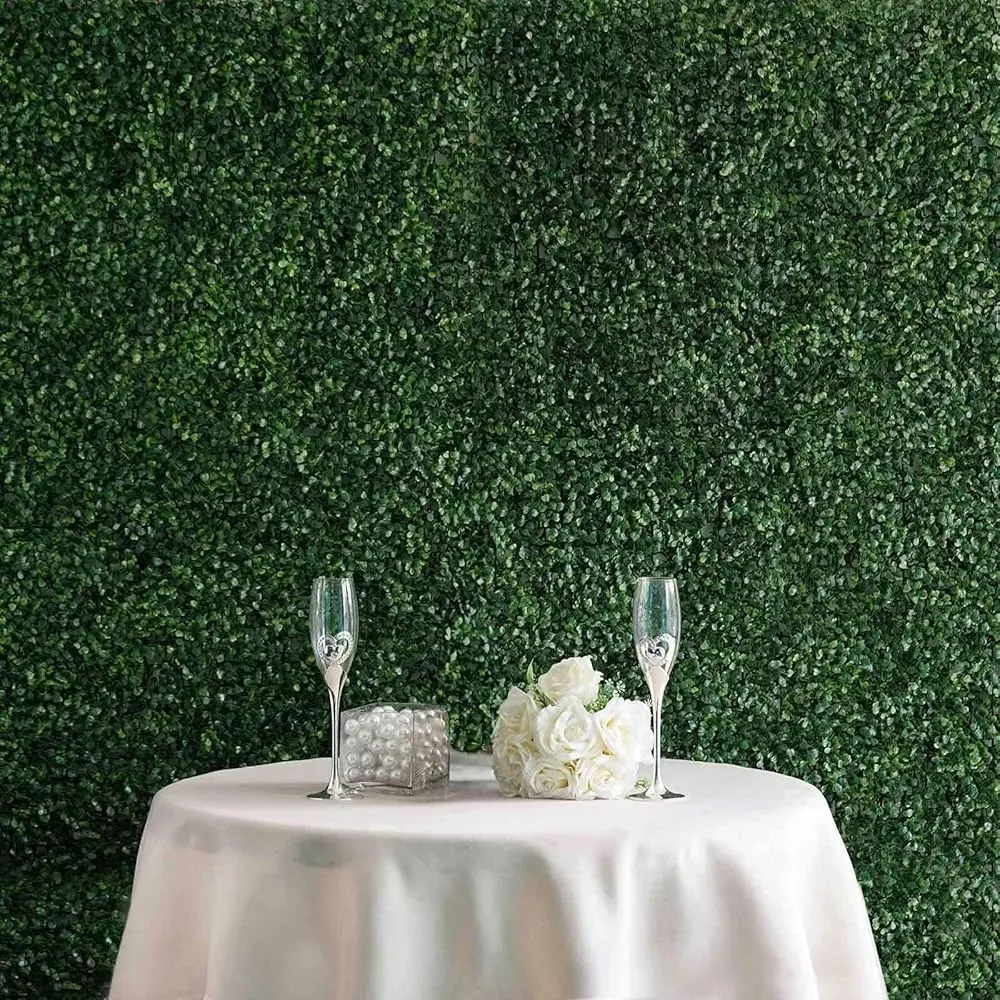 

Efavormart 4 Pa Artificial Grass Boxwood Faux Foliage Uv Protected Green Wall Mat Panel P Booth Garden Home Event