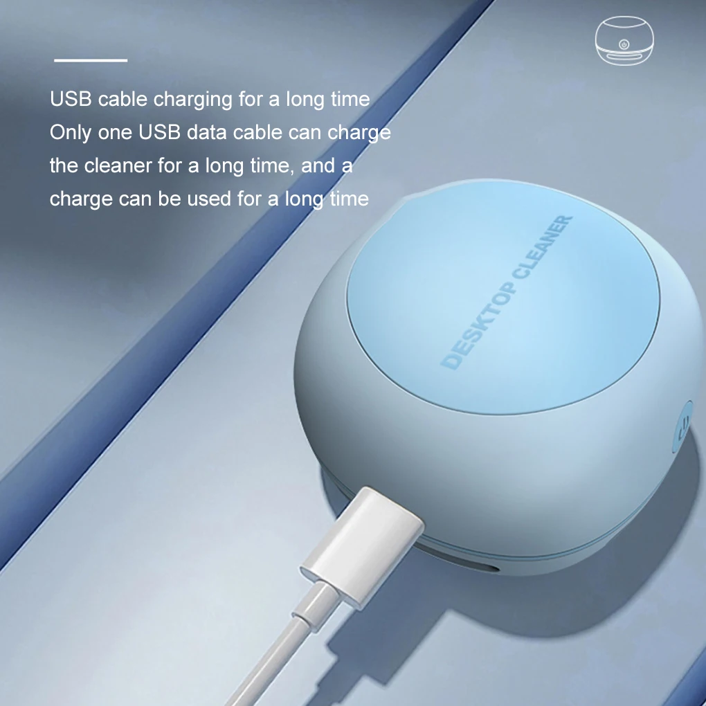 

Lightweight Desk Vacuum Cleaner Independents Dust Filter Long-lasting Battery Life Grab And Suck white