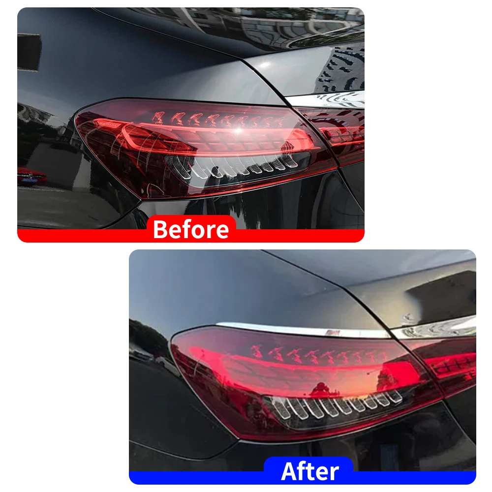 Edelstahl-Rückleuchtenverkleidung für Mercedes Benz E-Klasse W213 2016-2023 Chrom Außen-Refit-Dekor E220 E300 E350 E400 – Detail 1