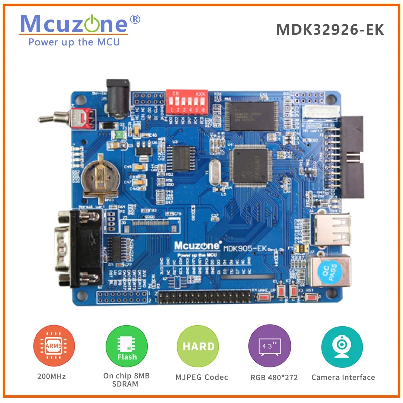 MDK903-EK_T43-OV7725, with 0.3Mpix image sensor,UCOS,UCGUI,LCDC, JPEG codec, 4.3