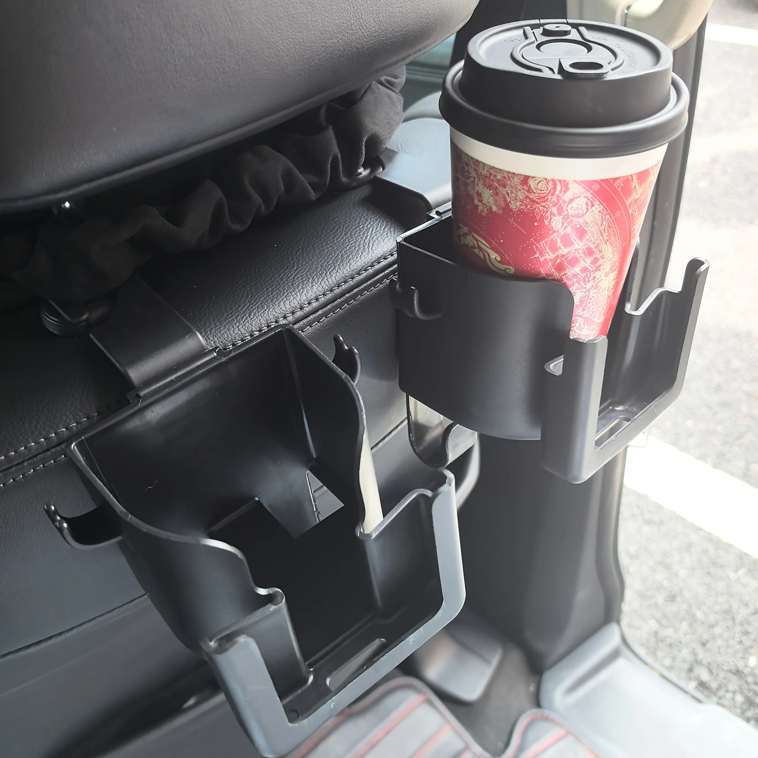 6/2-Pack Multifunctional Cup Holder, Multifunctional Car Seat Back Storage Rack, Suitable for Most Car Models, Can Hold Water Bottles, Milk Tea Bags, Trash Bags, and Glasses, Car Storage, Back Seat Cup Holder, Car Storage Organizer, Vehicle Organization, Essential Items for Road Trips, Space-Saving Design, Durable Structure, High-Quality Materials, Family Road Trips, Halloween, Christmas Gifts