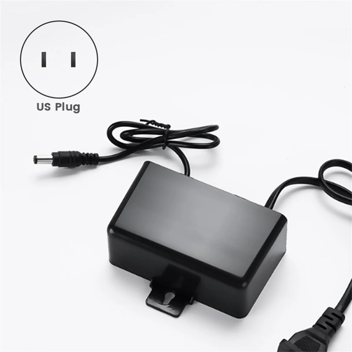 2025 New 12V 2A Waterproof Power Supply Adapter Outdoor Rainproof Surveillance Adapter for DC Camera LED Strip Switching US Plug