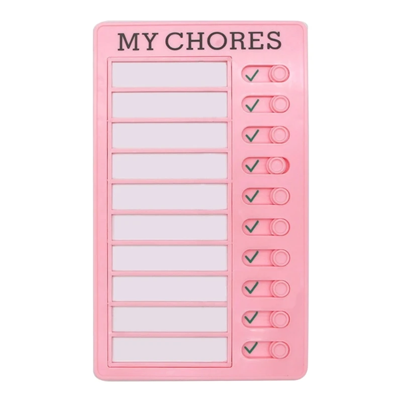 Y1UB Chores Checklist Board Placa lista verificação destacável para estudantes adultos idosos casa