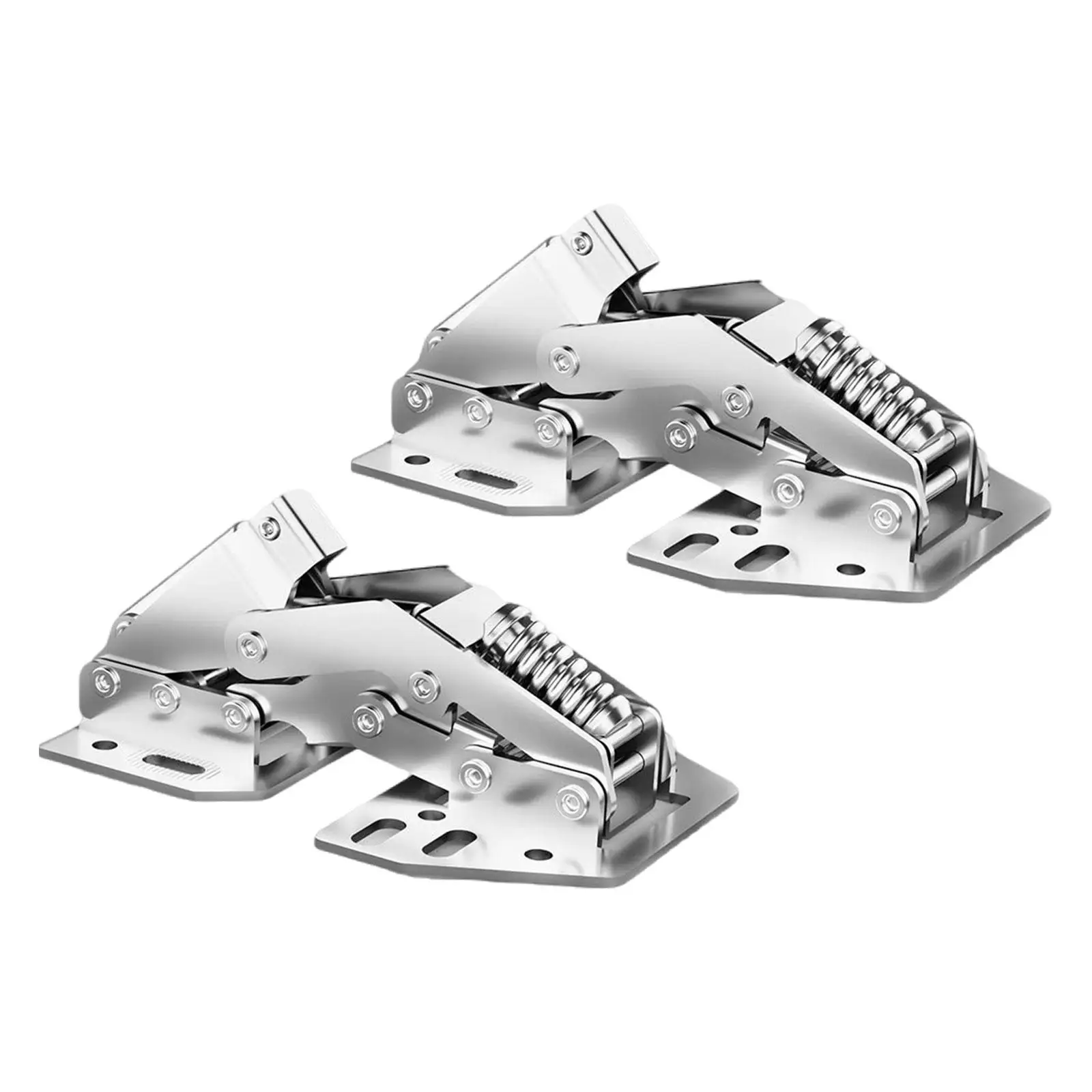 2x RV Cabinet Door Hinges Soft Close Wardrobe Kitchen Vehicle Cupboard Spring Loaded for Van Boat Trailer Camping Camper