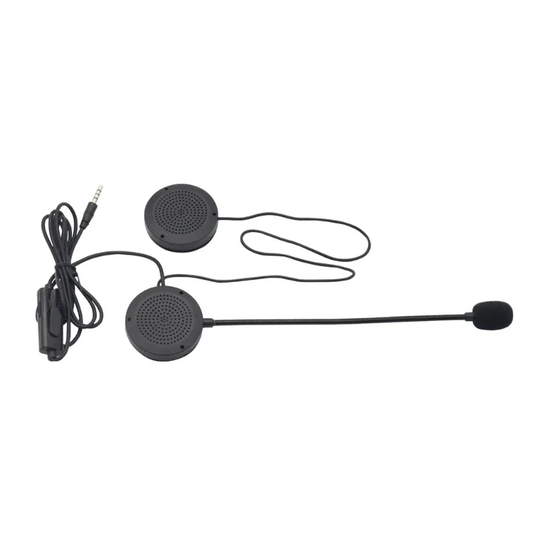 Helmets Speakers with Boom & Button Microphone Headset with Microphone Helmet Earphones with Switchs for Motorcyclists