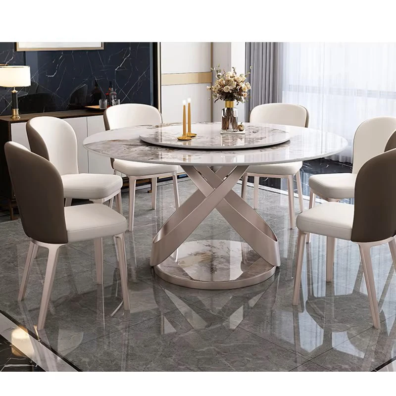 

Italian high-quality restaurant furniture Long board table and steel legs 4 6 chair set