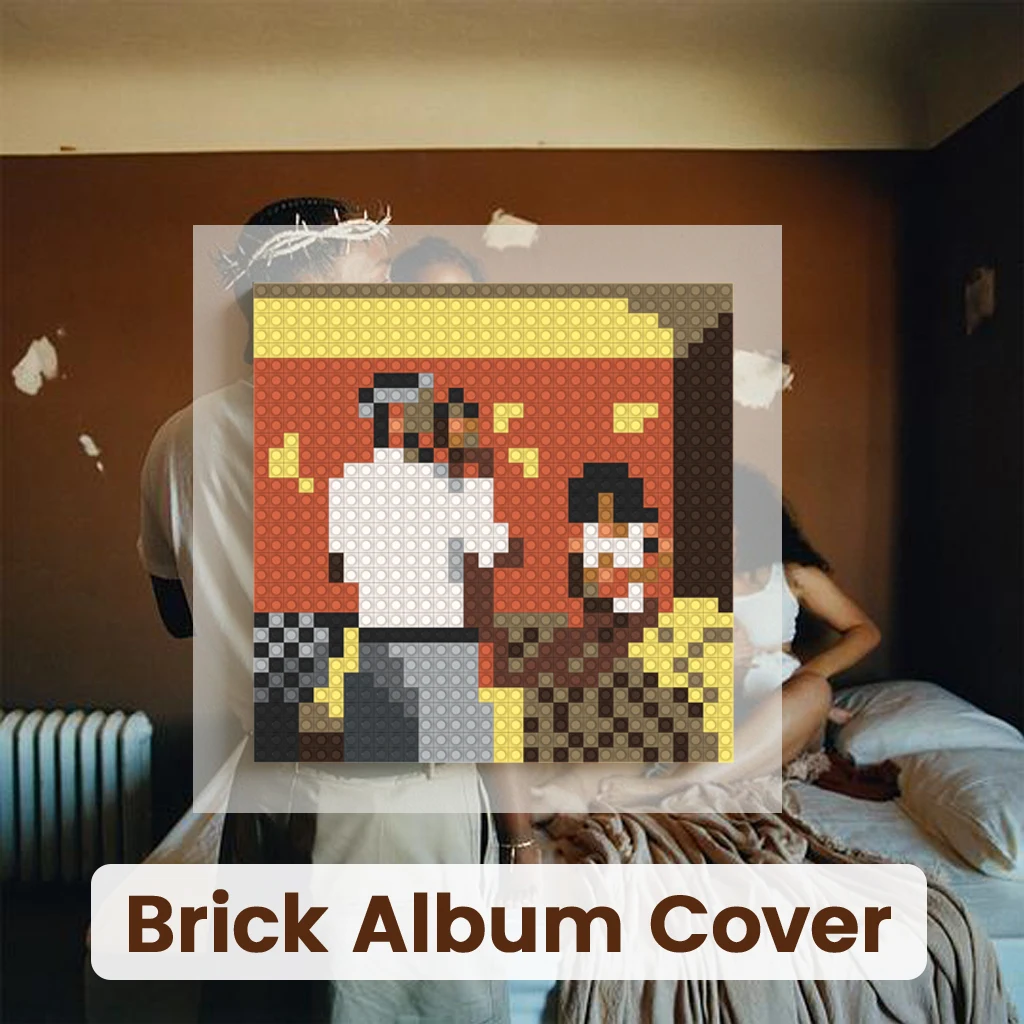 

K-Kendrick Lamar Rap Album Poster Mosaic MOC Building Brick Pixel Art DIY Poster Home Wall Art Decor DIY Gift