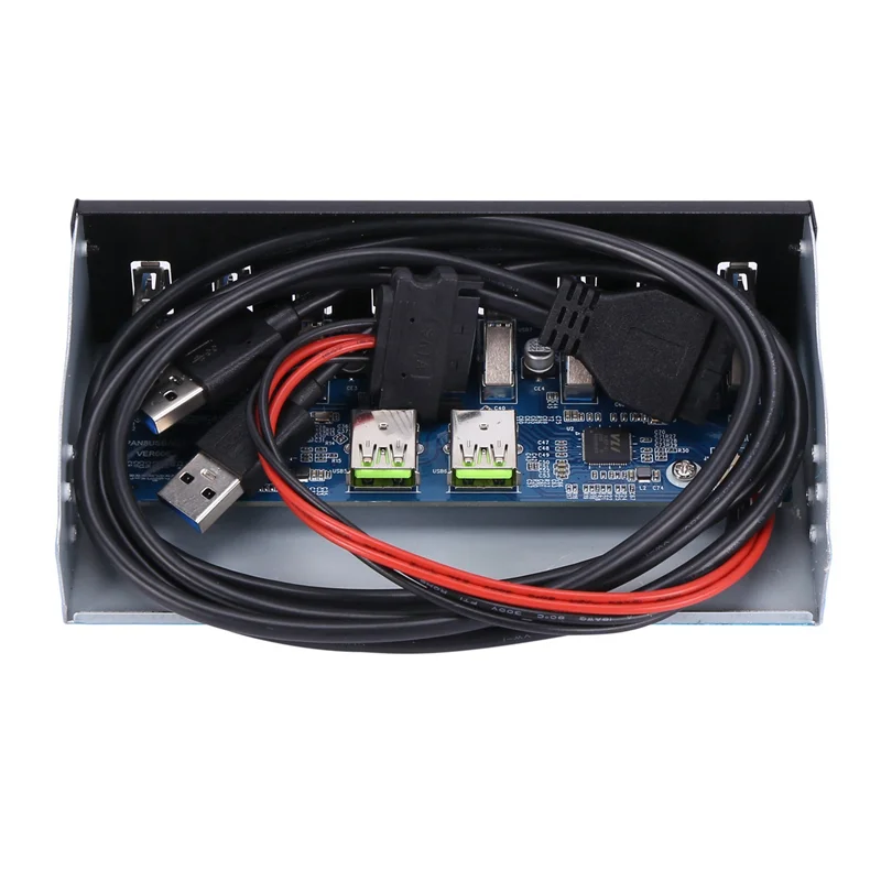 Daily Sale 6X 19 Pin To 8 Port USB 3.0 Hub 5.25 Inch CD-Rom Drive Bay CD Rom Front Panel For Computer Case