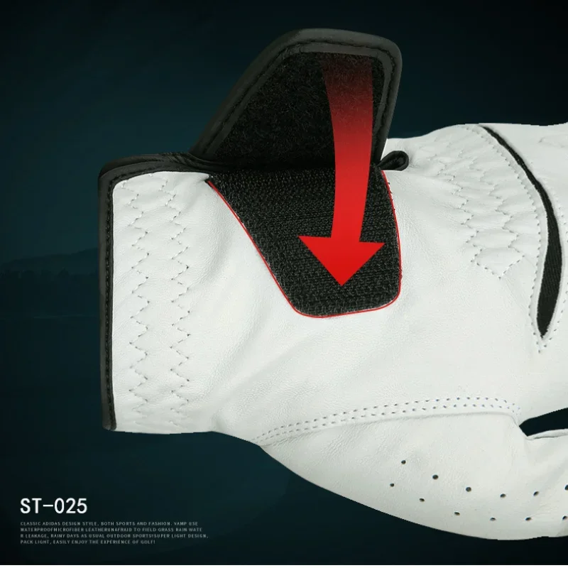 PGM Men Golf Gloves Kid White Cape Genuine Leather Sport Hand Glove Wear Breathable Skid-proof Single Left Right Handed ST025