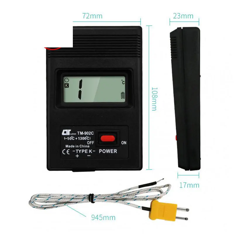 

10 шт. Tm-902c высокотемпературный быстрый электронный цифровой термометр промышленный термометр измерение температуры
