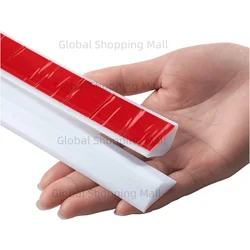 New Silicone Bathroom Water Stopper Dry Wet Separation Sealing Strips Self-adhesive Shower Drain Splash Prevention Water Dam