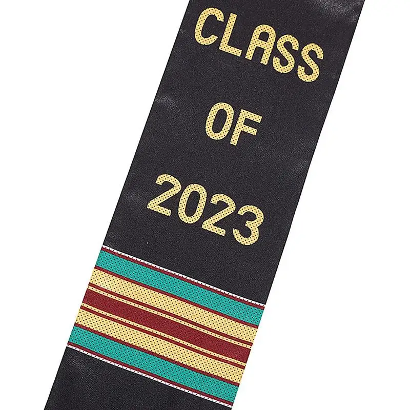 Classe De 2023 Lenço Tassel Design Acessórios De Graduação Sash Para Meninos E Meninas Negras Graduação Lenço Do Partido Para A Decoração Do Partido