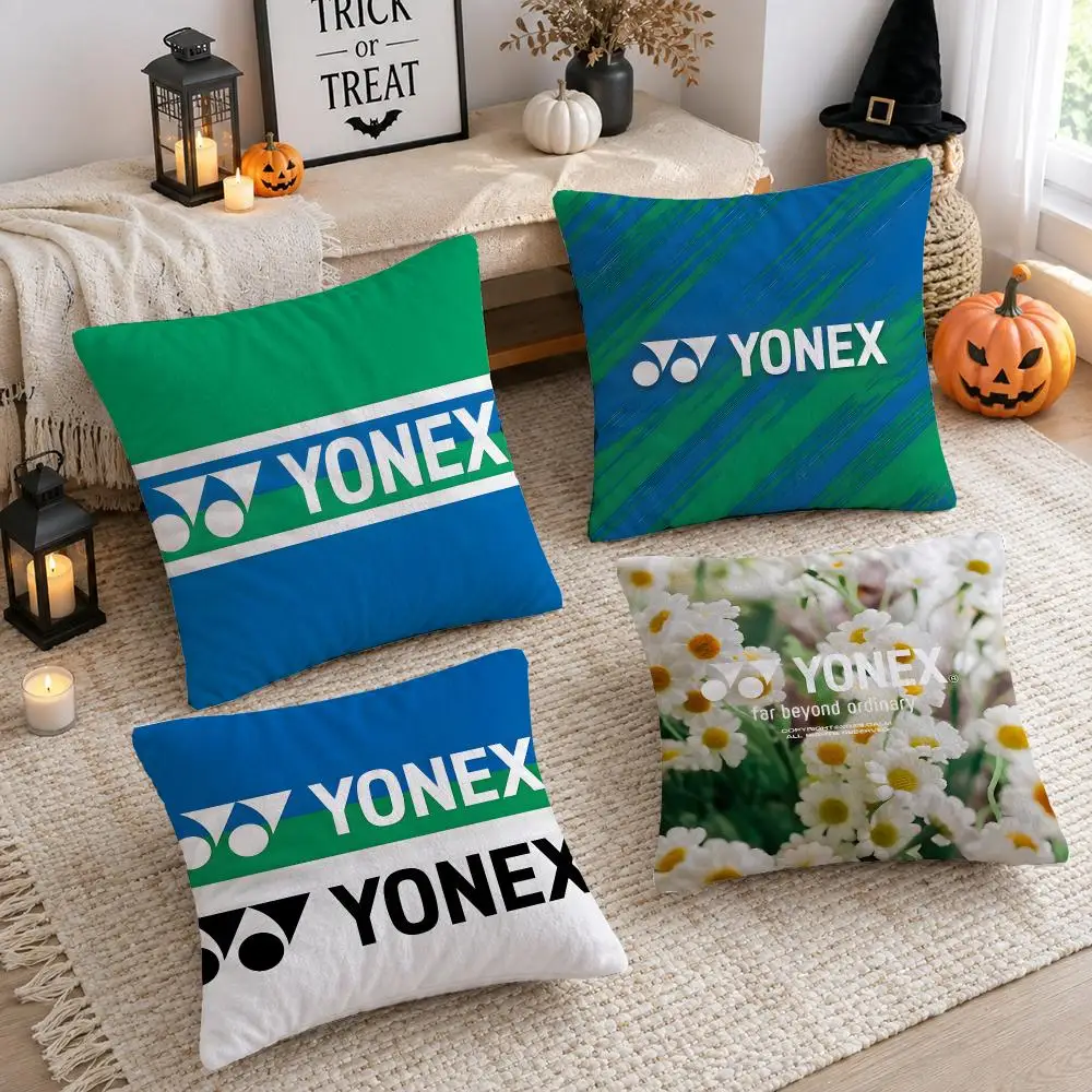 Sport Brand Logo Y-YONEXS Cushion Cover Plush Decorative Pillow Case With Hidden Zipper Cutecore Room Decor For Home