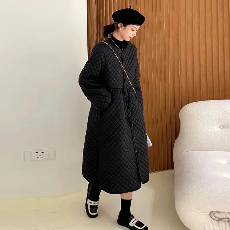 Pregnant Women's Winter Clothes Fashion New Autumn and Winter Plus Size Loose Temperament Mother's Cotton Maternity Coat