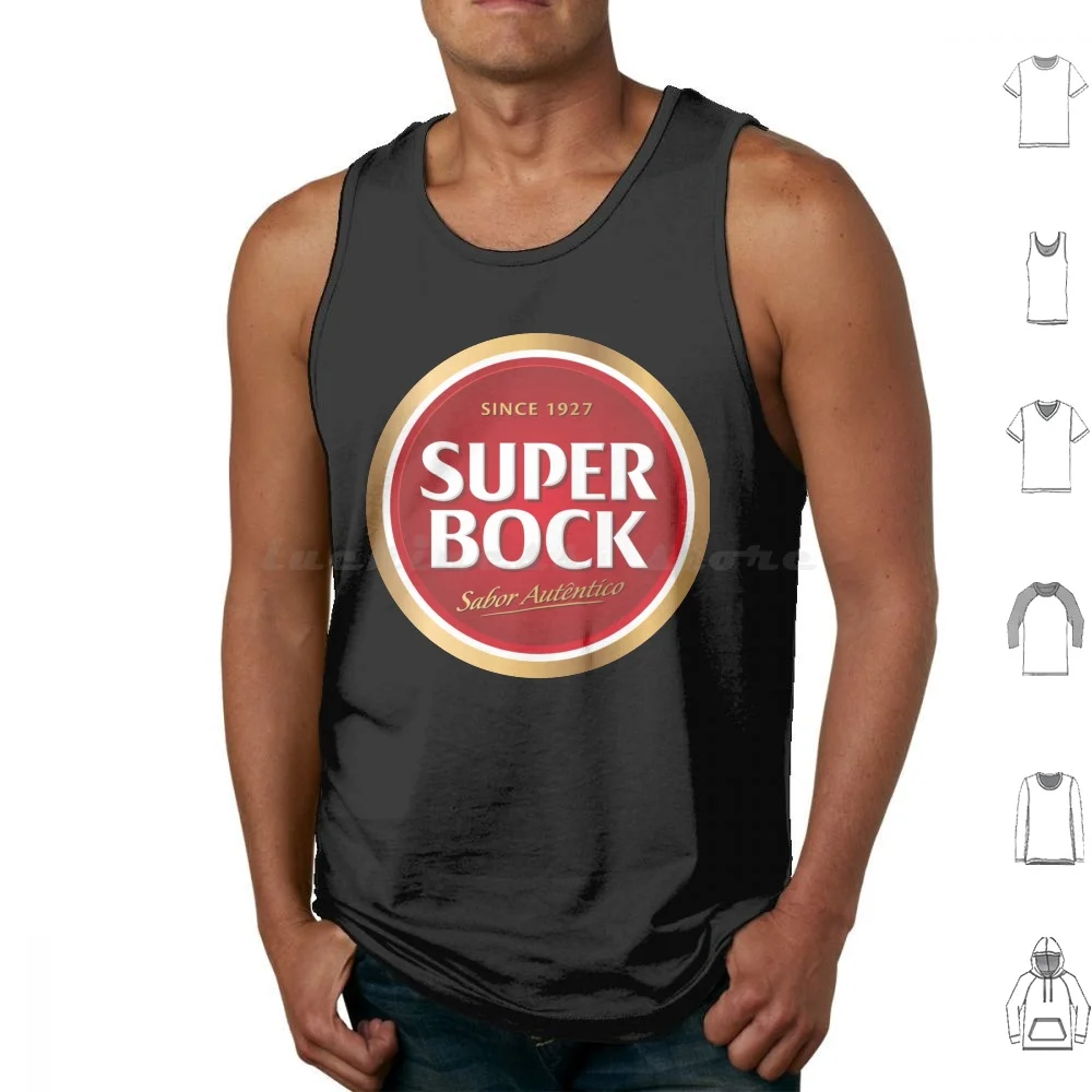 Camisetas sin mangas de trigo Super Bock, algodón estampado, cerveza Super Bock, malta de trigo portuguesa, bebidas con sabor a Portugal, bebidas y borrachas