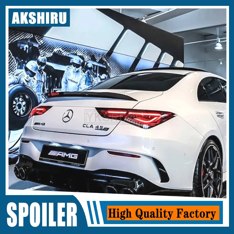 Car Lip Spoiler For Mercedes Benz W118 C118 CLA35 CLA180 CLA200 CLA250 CLA45 AMG Line 2019-2024 Rear Trunk Spoiler Tail Wings