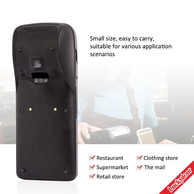 PDA Industrial Barcode Scanner Android Data Collector Long Rugged Android PDA Wireless Handheld Device Built in Thermal Printer