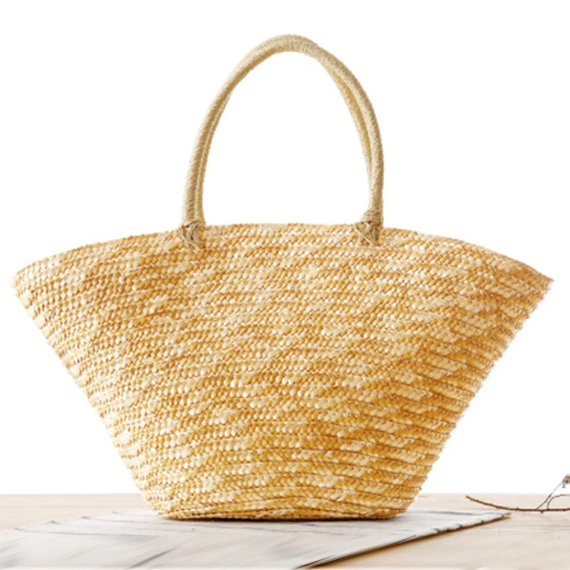 

Large Capacity Summer Beach Bag Tote Bag Fashion Hand Woven Shoulder Bag Women Handbag