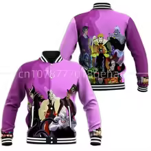 Villains Maleficent Baseball Jacket Disney Maleficent Casual Baseball Jacket