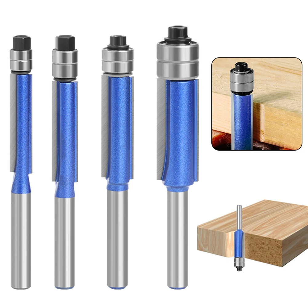 6.35mm Shank Router Bit Double Bearing Milling Cutter Splinter Free Enclosed Lubricated Bearing Industrial Quality